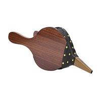 HUSHUI Fuelle, Herramienta para Chimenea de MDF Hecha a Mano con Cabeza de Latón Pulido y Adornos de Cuero, para Barbacoas, Encendido para Acampar
