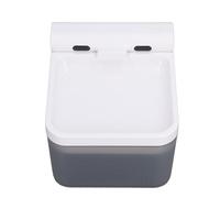 HUSHUI Fuente de Agua para Gatos, Dispensador Automático de Agua para Mascotas con Sensor Infrarrojo y Sonido de Agua Corriente, para Gatos de Interior y Varias (Gris básica)