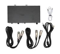 HUSHUI Fuente de Alimentación de 48 V Fuente de Alimentación de Micrófono Estable Profesional para Grabaciones de Home Studio Carcasa de Hierro 2 Unidades