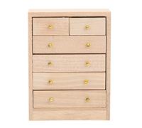 HUSHUI Gabinete para Casa de Muñecas, Muebles de Madera en Miniatura, Decoración Elegante para Casa de Muñecas 1:12, Madera Ecológica, 1 Unidad