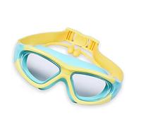 HUSHUI Gafas de Natación para Niños, Visión Clara con Tapón para los Oídos, Actividades Divertidas en la Piscina, Material de Silicona Duradero (Amarilla)