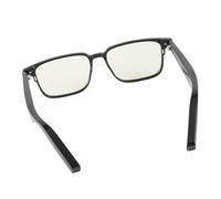 HUSHUI Gafas Inteligentes Inalámbricas Impermeables Altavoz de Oído Abierto Micrófonos Duales Control de Voz para Actividades Al Aire Libre Negro Brillante (con Lente de visión Nocturna polarizada)
