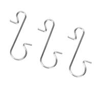 HUSHUI Ganchos Multiusos de Metal en Forma de S, 100 Piezas, Diseño Versátil y Resistente para Colgar Decoraciones de árboles de Navidad, Disponibles en Verde, Blanco y Dorado, Tamaño 30 X 18 Mm
