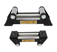 HUSHUI Guía de Rodillo de Cabrestante Lado a Lado, Repuesto Universal de 152 Mm, Chapado en Zinc y Hierro, con Rodillo de Soporte Resistente, para Protección del Cable del Cabrestante