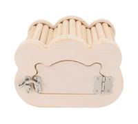 Hushui Hámster Hideout House, multifuncional hecho a mano madera fuerte estructura animal refugio casa para rata