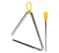 HUSHUI Instrumento Triangular de Percusión Manual, Batidor de Música de Metal Fácil de Tocar para Niños y Principiantes, Liviano y Conveniente, Incluye Delantero