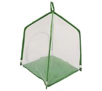 HUSHUI Jaula para Insectos con Forma de Casa, Hábitat Exquisito para Observar Mariposas e Insectos Pequeños, Malla de Poliéster Blanca y Verde de 29x30x41 Cm