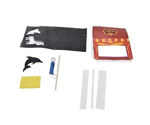 HUSHUI Juego Creativo y Educativo de Juguetes de Marionetas de Sombras para Niños para Diversión Familiar y Actividades de Vinculación con Materiales de Papel Accesorios Incluidos