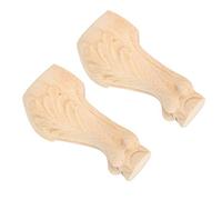 HUSHUI Juego de 2 Patas de Madera para Mesa, Elegantes Patas Decorativas de Madera para Muebles para Mesas de café y Sofás, Hechas de de Caucho Duradera, Acabado Rústico Natural, 5,9"
