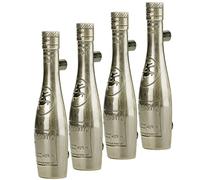 HUSHUI Juego de 4 Manijas de Puerta con Forma de Botella de Vino, Tiradores de Gabinete Retro de Aleación de Zinc, Fáciles de Instalar para Cocina y Baño, 105 X 27 X 25 Mm (Bronce)