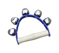 HUSHUI Juego de 5 Campanas para Sacudir la Muñeca, Campana Trineo de Mano de Metal Duradero para Educación Musical y Actividades de Jardín de Infantes (Azul)