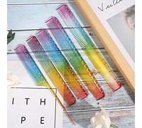 HUSHUI Juego de 5 Peines Profesionales para Cortar el Cabello, Herramientas de Peluquería Duraderas para Salón y Uso Doméstico, Elegante Material de Resina