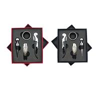 HUSHUI Juego de Abridor de Vino, Kit de Sacacorchos de Acero Inoxidable Inoxidable para Regalos de Bar en el Hogar en un Embalaje Elegante (Roja)