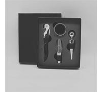HUSHUI Juego de Abridor de Vino, Kit de Sacacorchos de Acero Inoxidable Inoxidable para Regalos de Bar en el Hogar en un Embalaje Elegante (Negra)