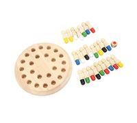 HUSHUI Juego de Ajedrez con Memoria de Madera para Niños, Juego de Lógica Educativo para Cultivar la Concentración, para Mayores de 3 Años