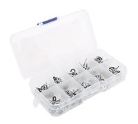 HUSHUI Juego de Anillos Guía para Caña de Pescar, 100 Uds., Ojos de Pesca de Cerámica Duraderos para una Experiencia de Lanzamiento Suave, Acero Inoxidable, 12,8 Cm