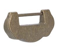 HUSHUI Juego de Candados de Latón Chino, Cerradura Vintage Antigua con Llave para Joyeros, Gabinetes, 7,5x3,5 Cm (Bronce)