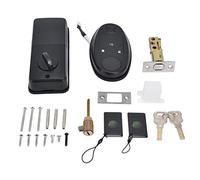 HUSHUI Juego de Cerradura de Puerta de Entrada Inteligente con Bluetooth con Huella Digital y Acceso con Contraseña para Apartamentos y Alquileres Aleación de Zinc