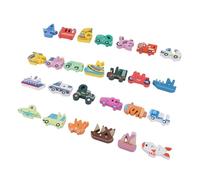 HUSHUI Juego de Combate de Rompecabezas de Tráfico de Madera 3D ABC PEG Puzzles para Niños Educativos
