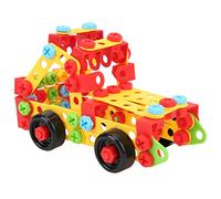HUSHUI Juego de Construcción de Juguetes con Tornillos de Taladro Eléctrico para Niños de 3 Años en Adelante, Kit de Rompecabezas de Aprendizaje Creativo con 1 Taladro Eléctrico y 11 Piezas de