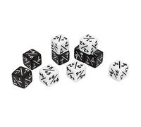 HUSHUI Juego de Dados Positivos y Negativos de 16 Mm para la Enseñanza de Matemáticas 20 Piezas de Juguetes Educativos de Plástico Duraderos en Blanco y Negro