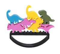 HUSHUI Juego de Equilibrio de Dinosaurios, Juguete de Bloques Apilables de Plástico para Niños Pequeños de 3 a 5 Años, con Juegos de Clasificación y Combinación de Colores, para