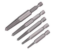 HUSHUI Juego de Extractores de Tornillos de 5 Piezas, Herramienta Duradera de Acero de Alta Velocidad, Elimina Fácilmente Pernos Dañados para Diversas Aplicaciones, Tamaño Compacto y Portátil