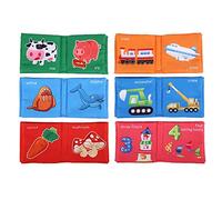 HUSHUI Juego de Libros de Tela para Bebés, Juguete Educativo de Dibujos Animados Bonitos de 6 Uds para el Desarrollo del Aprendizaje Temprano, Tela Resistente Al Desgaste (Tipo A)