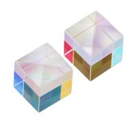 HUSHUI Juego de Prismas de Vidrio óptico, 2 uds., Herramientas Educativas de Dispersión RGB para Enseñar Física y Fotografía, Tamaño Mini