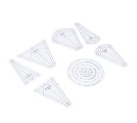 HUSHUI Juego de Reglas para Acolchar, Regla de Costura Acrílica Transparente de 10 para Proyectos de Bricolaje y Manualidades de Patchwork