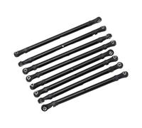 HUSHUI Juego de Varillas de Enlace RC, Mejora de 8 Uds., Piezas de Alta Precisión de Aleación de Aluminio para Chasis de Distancia Entre Ejes 1/10 SCX10 de 313mm (Negra)