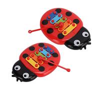 HUSHUI Juego de Xilófono para Niños, Instrumento Musical Colorido de Mariquita de Siete Estrellas, Fomenta la Creatividad de los Niños Pequeños, Material ABS Seguro, 2 Unidades