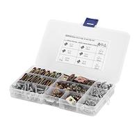 HUSHUI Juego Surtido de Tuercas con Clips en U para Automóvil con 100 Clips y Tornillos para Fijación de Molduras Interiores de automóviles: Acero de Manganeso 65 Duradero y Acero Inoxidable 304