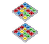 HUSHUI Juguete de Combinación de Colores con Formas, Juego de Mesa Educativo Sensorial de Cognición de Figuras Geométricas para Niños, con 4 Colores y Formas, Juguete de Rompecabezas