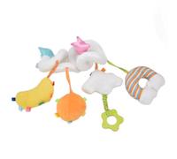 HUSHUI Juguete de Cuna en Espiral para bebé, Sonajero de Felpa Suave, Juguete Colgante para Cunas, Cochecitos, Asientos de Coche, 1 Unidad (Envoltura de Cama Blanca)
