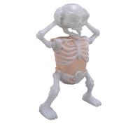 HUSHUI Juguete de Esqueleto Que Baila Resplandeciente, Decoración Divertida con Sonido para Niños en Espacios con Poca Iluminación - 15x6x22cm