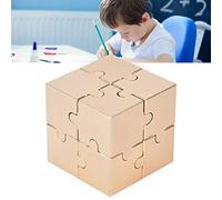 HUSHUI Juguete de Forma Cuadrada 3D Juguete Educativo de Descompresión para Niños y Adultos Aleación de 40 Mm Plata (Oro)