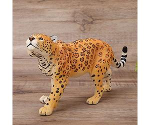HUSHUI Juguete de Leopardo Emulacional para Juegos Educativos - Muñeco de Animal Salvaje de Plástico Vívido para Proyectos Escolares y Regalos de Cumpleaños - 23,5 X 7,5 X 11 Cm