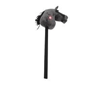 HUSHUI Juguete de pluma de caballo de 70 cm, juguete de peluche suave con función de sonido para niños pequeños (negro)