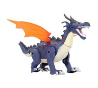 HUSHUI Juguete Eléctrico de Dinosaurio Que Camina para Niños con Funciones de Luz Sonora y Rociador de Llama Simulado, Regalo Divertido para Cumpleaños y Días Festivos (Azul)
