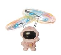 HUSHUI Juguete para Niños Flying Spaceman con Luces LED e Inducción Infrarroja para Divertirse Al Aire Libre, Adecuado para Niños y Interacción con (Rosa)