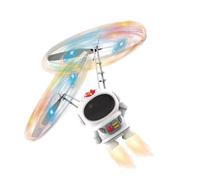 HUSHUI Juguete para Niños Flying Spaceman con Luces LED e Inducción Infrarroja para Divertirse Al Aire Libre, Adecuado para Niños y Interacción con (Blanco)