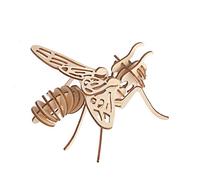 HUSHUI Juguete Rompecabezas de Madera Educativo para Ensamblaje 3D, Diversión y Desarrollo Cerebral para Niños de 6 a 12 Años, Creatividad de Bricolaje con Material de Madera de (006 Abeja)