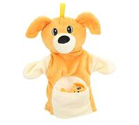 HUSHUI Juguetes de Marionetas de Dedo, Muñecas de Marionetas de Mano de Animales con Colores Brillantes para Niños Que Cuentan Cuentos, Cantan y Comen (Perro Amarillo)