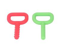 HUSHUI Juguetes Masticables de Mano para Niños Autistas Reconfortante Alivio Sensorial Masticable Adecuado para la Dentición de Bebés 2 Piezas de Silicona 3.94x2.44x0.39in