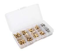 HUSHUI Kit de Espaciador Hexagonal de Latón de 136 Piezas Duradero y Versátil para Suministros Industriales Hechos de Latón y Acero Inoxidable