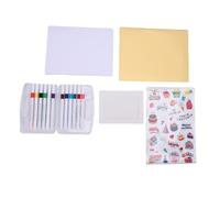 HUSHUI Kit de Tarjeta de Felicitación de Grabación Tarjeta en Blanco Grabable por Voz con Tiempo de Grabación de 4 Minutos para Cumpleaños y Días Festivos Marco de Fotos de Papel 12 Marcadores