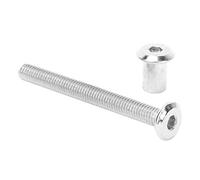 HUSHUI Kit de Tuercas de Tornillo Hexagonal, 10 Pares de Sujetadores Duraderos de Acero Al Carbono a Prueba de óxido para Montaje de Muebles (Msh*60)
