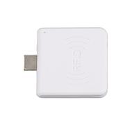 HUSHUI Lector de Tarjetas USB OTG para Teléfono Móvil Compacto y Portátil para Gestión de Logística y Almacenamiento, Material ABS (Blanca)