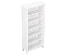 HUSHUI Librería en Miniatura para Casa de Muñecas, Muebles Bonitos de Alta Simulación para Juegos de rol de Casa de Muñecas 1:12, Material de Abedul de 9,1 Cm (librero Blanco)